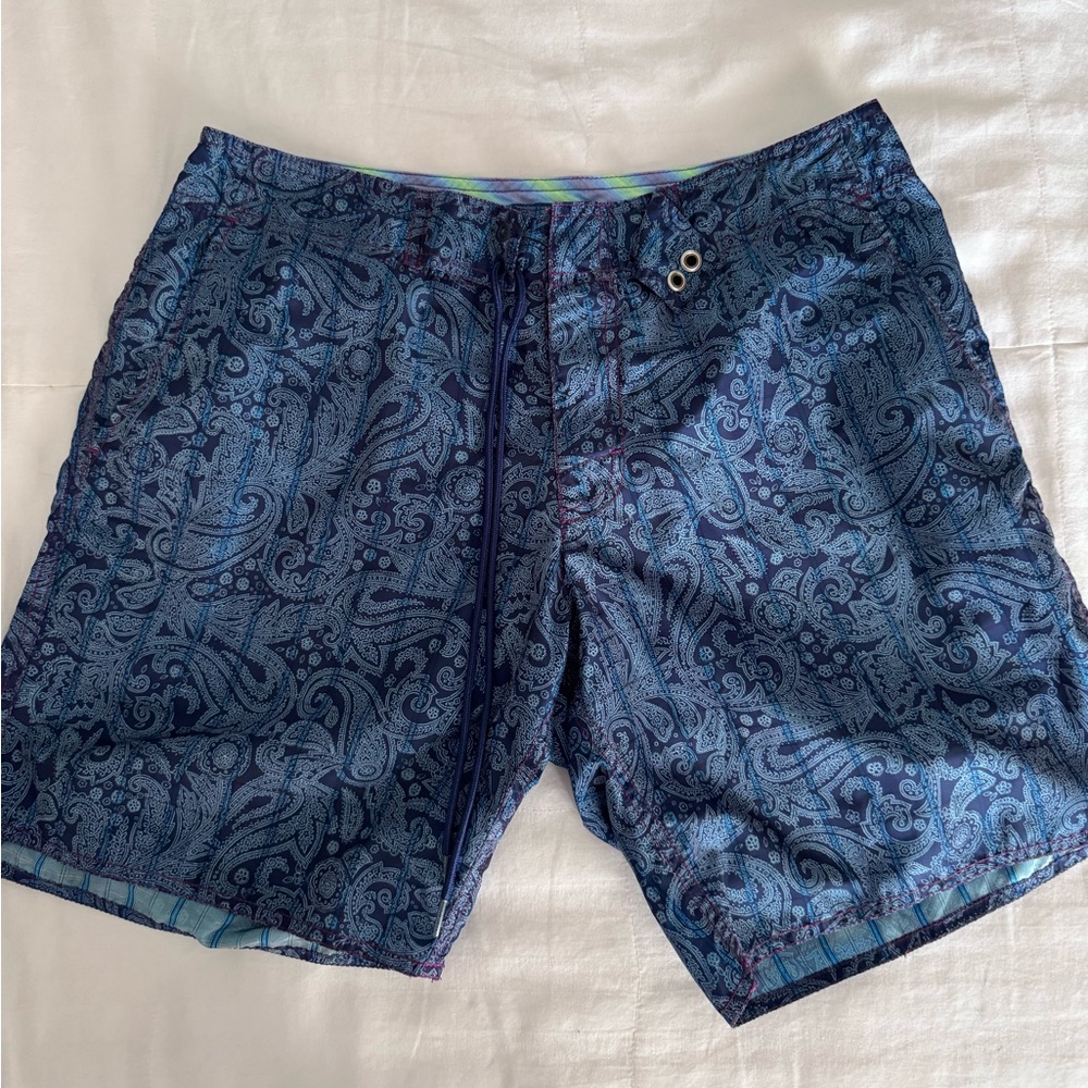 Zachary Prell Paisley Print Swim Trunks